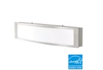 Hampton Bay 24.6 IN.1-LIGHT Brushed Nickel Led Vanity Bar W/ Frosted Shade. Fixed Price $48.67.