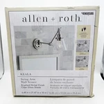 Allen + Roth Keala 6.49-IN Wall Sconce Brushed Nickel With Swing Arm 4968586. Fixed Price $75.00.