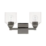 Livex Aragon Light Vanity Sconce, Black Chrome/clear 16772-46. Fixed Price $189.96.