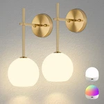 Gold Battery Operated Wall Sconces Set Of 2, Rechargeable Wireless Light.... Fixed Price $72.47.