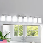 Diduio 8-LIGHT Bathroom Vanity Brushed Nickel Fixtures. Fixed Price $299.23.