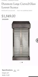 Visual Comfort Dunmore Large Curved Glass Louver Sconce 23 In Tall. Fixed Price $279.30.