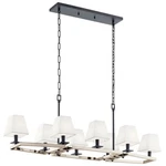 Kichler 8 Light Linear Chandelier, Polished Nickel - 44023PN. Fixed Price $1044.99.