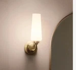 Kichler 55073CPZ Truby 11.5" 1-LIGHT Bronze Bathroom Wall Sconce With Opal Glass. Fixed Price $109.00.
