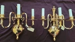 Vtg Lighting Imports 24K 3ARM Wall Sconce Set- (2 Pc Set) New Old Stock-. Fixed Price $400.00.