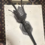 Handmade Wrought Iron Gothic Revival Wall Sconce. Fixed Price $600.00.