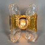 Mazzega Murano Glass Wall Sconce Amber Lamp Design Space Age 1970S. Fixed Price $319.70.