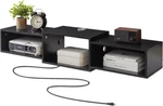 Ibuyke Floating Tv Stand Wall Mounted With Power Outlet,modern 46", Black. Fixed Price $87.97.