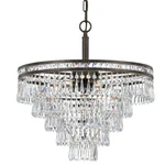 Crystorama Mercer Light Cut Crystal Bronze Chandelier 5264-EB-CL-MWP. Fixed Price $798.40.