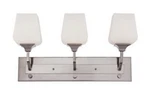 Craftmade Cortland 3 Light Brushed Nickel Vanity Wall Frost White Glass. Fixed Price $47.99.