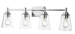 Hampton Bay Wakefield 31 In. 4-LIGHT Chrome Modern Vanity W/clear Glass Shades. Fixed Price $32.29.