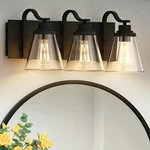Letry 21.4" 3-LIGHT Modern Vanity Bathroom E26 Metal Glass Shade Wall Lamp. Fixed Price $65.36.