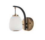 ET2 E25060-92 Gold/black Soji 9"H Led Wall Sconce With Narrow Shade. Fixed Price $158.40.