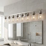 51'' Vanity 8 Lights For Bathroom Mirror Wall Sconce Fixture Modern Nickel. Fixed Price $178.99.