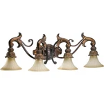 Quorum Madeleine Vanity Light, Corsican Gold 5230-4-88. Fixed Price $471.20.