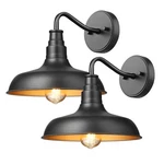 Dewenwils 2 Pack Gooseneck Wall Light Industrial Outdoor Lantern Sconce. Fixed Price $59.99.