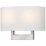 Bowery Hill 14" 2-LIGHT Metal & Fabric Ada Wall Sconce In Brushed Nickel. Fixed Price $121.57.