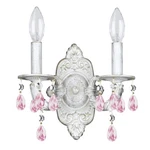 Crystorama Paris Market Light Rose Crystal White Sconce 5022-AW-RO-MWP. Fixed Price $184.99.