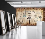 3D Retro Haircut K1422 Business Wallpaper Mural Self-adhesive Commerce Luna. Fixed Price $27.71.