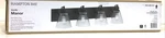 Hampton Bay Manor 33 In. 4-LIGHT Matte Black Bathroom Vanity Clear Glass. Fixed Price $54.99.
