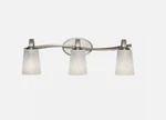 Kichler Lighting 3-LIGHT Oxby Brushed Nickel Bathroom Vanity. Fixed Price $35.14.