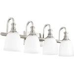 Quorum Richmond Light Vanity, Nickel/satin Opal 5011-4-65. Fixed Price $158.40.