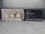 Hampton Bay Tustna 3-LIGHT Brushed Nickel Bathroom Vanity 20366-001. Fixed Price $35.99.