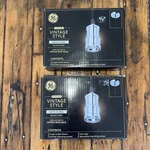 Satin Nickel Pendant Light Vintage Led Medium Base Bulb 2 Boxes. Fixed Price $18.95.