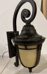 Hinkley Key West Outdoor Wall Sconce Bronze, Antiqued Vanilla Glass Lantern. Fixed Price $75.00.