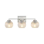 Golden Lighting 3094-BA3 Elliott 25"W Vanity Pewter / Ribbed. Fixed Price $199.99.