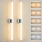 Bathroom Wall Sconces Set Of 2, Dimmable 5CCT Led Light Fixtures Ove.... Fixed Price $250.19.