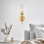 Modern Indoor Wall Light Sconce Glass Lampshade Bedroom Hallway Gold. Fixed Price $25.95.