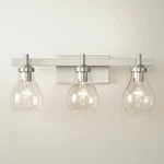 Modern Wall Brushed Nickel 21" 3-LIGHT Fixture For Bathroom Vanity Mirror. Fixed Price $229.99.