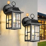 Waterproof Dusk To Dawn Outdoor Wall Lights - 2 Pack Black Lanterns. Fixed Price $109.99.