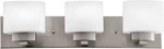 Dove Creek 3-LIGHT Dimmable Vanity With Frosted Glass Satin Nickel. Fixed Price $110.99.