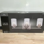 Bel Air Lighting 22 In. 3-LIGHT Brushed Nickel Vanity Seeded Glass New. Fixed Price $33.29.